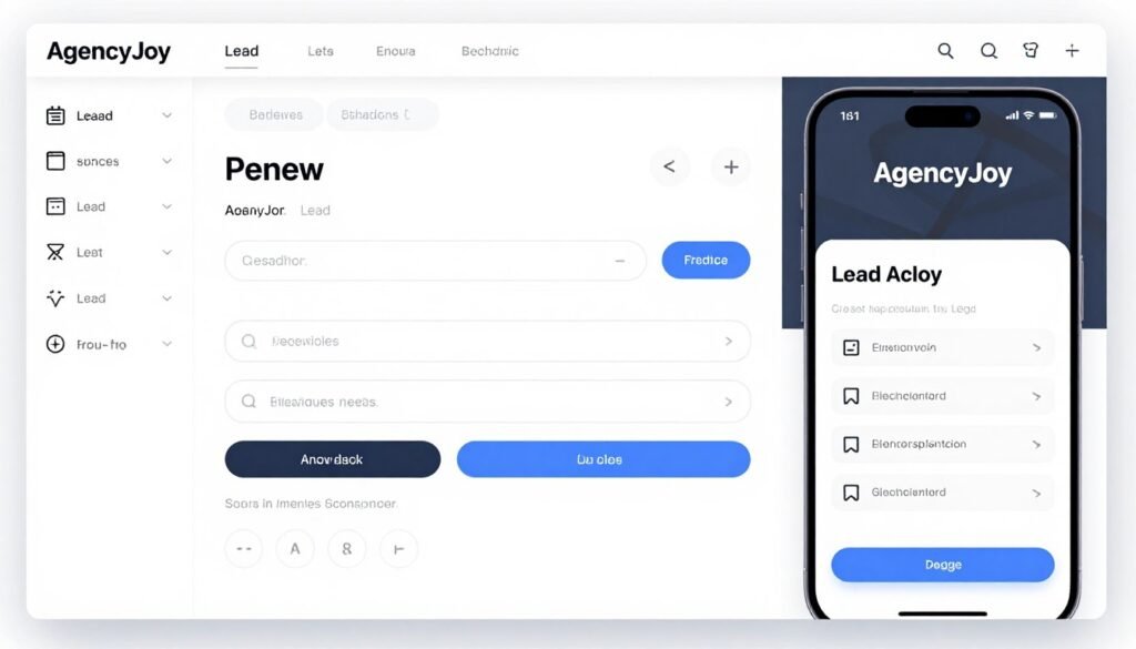 AgencyJoy lead capture form builder interface