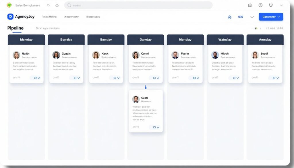 AgencyJoy sales pipeline management dashboard